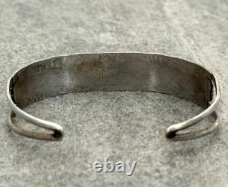 Vintage Native American Navajo Turquoise Multi stone Sterling Bracelet 6.75 in