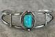 Vintage Native American Navajo Turquoise Pyrite Sterling silver Bracelet SIGNED