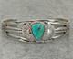 Vintage Native American Navajo Turquoise SPLIT SHANK Sterling Bracelet 6.5 in