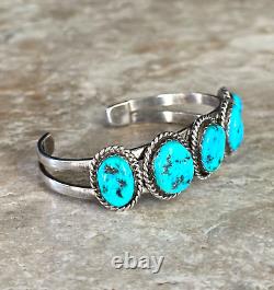 Vintage Native American Navajo Turquoise Sterling Silver bracelet by P Attakai
