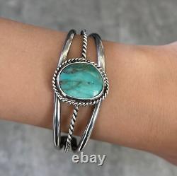 Vintage Native American Navajo Turquoise Sterling silver Bracelet 17g