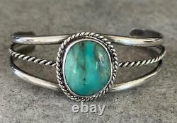 Vintage Native American Navajo Turquoise Sterling silver Bracelet 17g