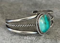 Vintage Native American Navajo Turquoise Sterling silver Bracelet 17g