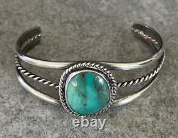 Vintage Native American Navajo Turquoise Sterling silver Bracelet 17g