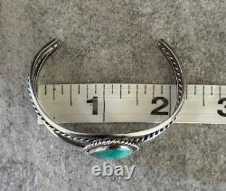 Vintage Native American Navajo Turquoise Sterling silver Bracelet 17g