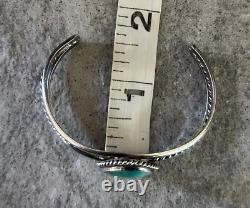 Vintage Native American Navajo Turquoise Sterling silver Bracelet 17g
