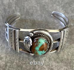 Vintage Native American Navajo Turquoise Sterling silver Bracelet 39+g