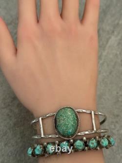 Vintage Native American Navajo Turquoise Sterling silver Bracelet 6.5 in