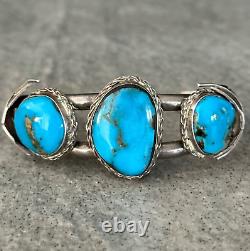 Vintage Native American Navajo Turquoise Sterling silver Bracelet SMALL 33+g