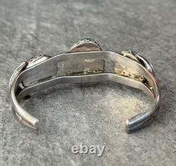 Vintage Native American Navajo Turquoise Sterling silver Bracelet SMALL 33+g