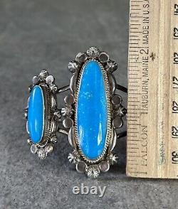 Vintage Native American Navajo Turquoise Sterling silver Bracelet signed