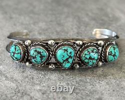 Vintage Native American Navajo Turquoise Sterling silver Cuff Bracelet