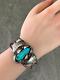 Vintage Native American Navajo Turquoise Sterling silver Cuff Bracelet