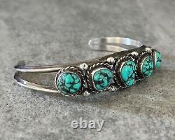 Vintage Native American Navajo Turquoise Sterling silver Cuff Bracelet