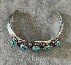 Vintage Native American Navajo Turquoise Sterling silver Cuff Bracelet