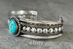 Vintage Native American Navajo Turquoise Sterling silver Cuff Bracelet 37+g