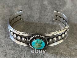 Vintage Native American Navajo Turquoise Sterling silver Cuff Bracelet 37+g