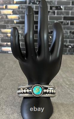 Vintage Native American Navajo Turquoise Sterling silver Cuff Bracelet 37+g