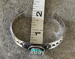 Vintage Native American Navajo Turquoise Sterling silver Cuff Bracelet 37+g