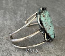 Vintage Native American Navajo Turquoise Sterling silver Cuff Bracelet LARGE