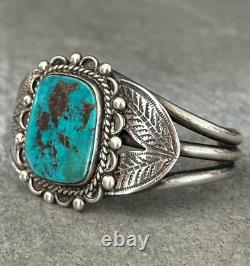 Vintage Native American Navajo Turquoise Sterling silver LARGE Bracelet 48+g