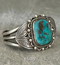 Vintage Native American Navajo Turquoise Sterling silver LARGE Bracelet 48+g