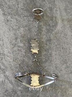 Vintage Native American Navajo Turquoise Sterling silver Slave Bracelet & Ring