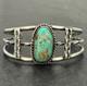 Vintage Native American Navajo Turquoise TWISTED ROPE Sterling Bracelet 22.7g