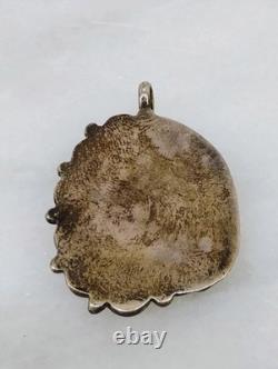 Vintage Native American Navajo Unsigned Turquoise Sterling Pendant OLD PAWN