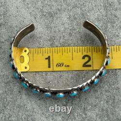 Vintage Native American Navajo VERDY JAKE Turquoise Sterling Bracelet 6.25 in