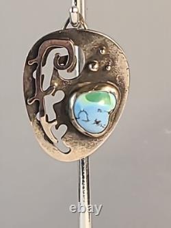 Vintage Native American Navajo jewelry sterling Silver Pendant, Hand Made