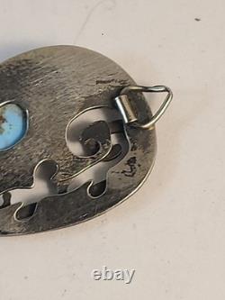 Vintage Native American Navajo jewelry sterling Silver Pendant, Hand Made