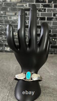 Vintage Native American Navajo light blue Turquoise Sterling silver Bracelet
