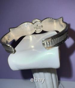 Vintage Native American Navajo made Silver Bracelet Beautiful Turquoise K-Billah