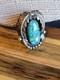 Vintage Native American Navajo sterling silver Pendant/spiderweb turquoise stone