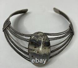 Vintage Native American Neck Cuff One Of A Kind Rare Jewelry Stainless Jasper