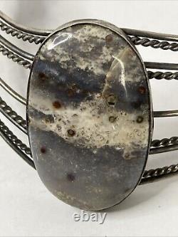 Vintage Native American Neck Cuff One Of A Kind Rare Jewelry Stainless Jasper