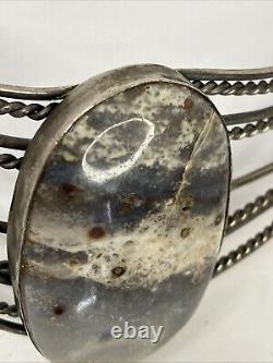 Vintage Native American Neck Cuff One Of A Kind Rare Jewelry Stainless Jasper
