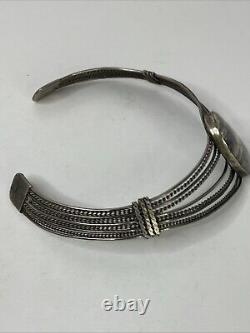 Vintage Native American Neck Cuff One Of A Kind Rare Jewelry Stainless Jasper