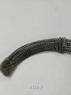 Vintage Native American Neck Cuff One Of A Kind Rare Jewelry Stainless Jasper