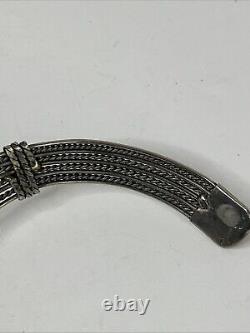 Vintage Native American Neck Cuff One Of A Kind Rare Jewelry Stainless Jasper