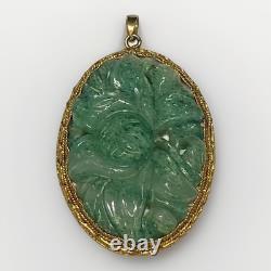Vintage Native American Necklace Pendant Synthetic Jade Jadeite Copper Jewlery