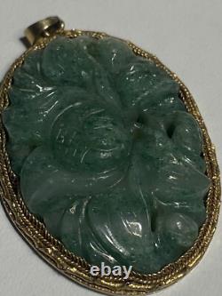 Vintage Native American Necklace Pendant Synthetic Jade Jadeite Copper Jewlery