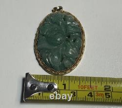Vintage Native American Necklace Pendant Synthetic Jade Jadeite Copper Jewlery