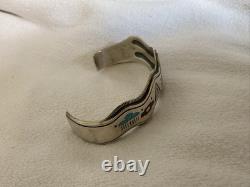 Vintage Native American Old Carlisle Sterling Silver 5 Cuff Bracelet 42.5 Gr