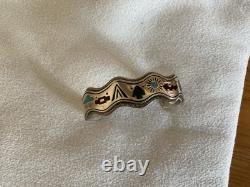 Vintage Native American Old Carlisle Sterling Silver 5 Cuff Bracelet 42.5 Gr