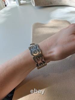 Vintage Native American Old Pawn Style Watch Cuff Likely Sterling Unsigned 17mm