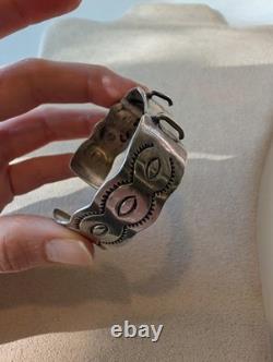 Vintage Native American Old Pawn Style Watch Cuff Likely Sterling Unsigned 17mm