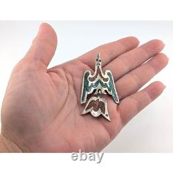 Vintage Native American Pendant Handmade Jewelry Zuni Thunderbird