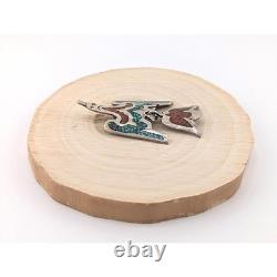 Vintage Native American Pendant Handmade Jewelry Zuni Thunderbird